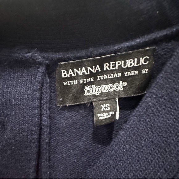 Banana Republic “flipucci”  navy blue button back detail pullover sweater  ❤️ - Picture 5 of 6